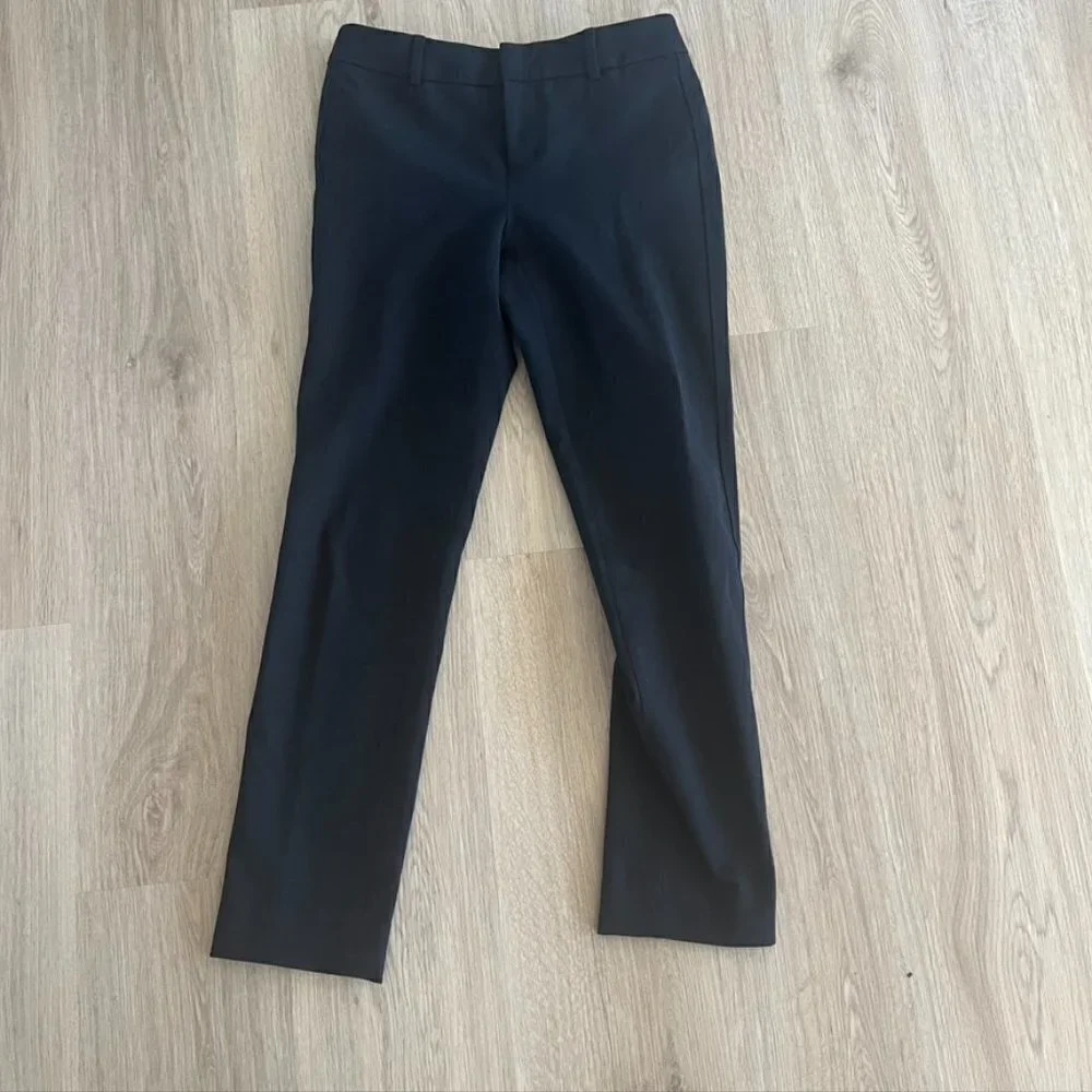 VINCE High Rise Slim Ankle Crop Trouser Black size 2